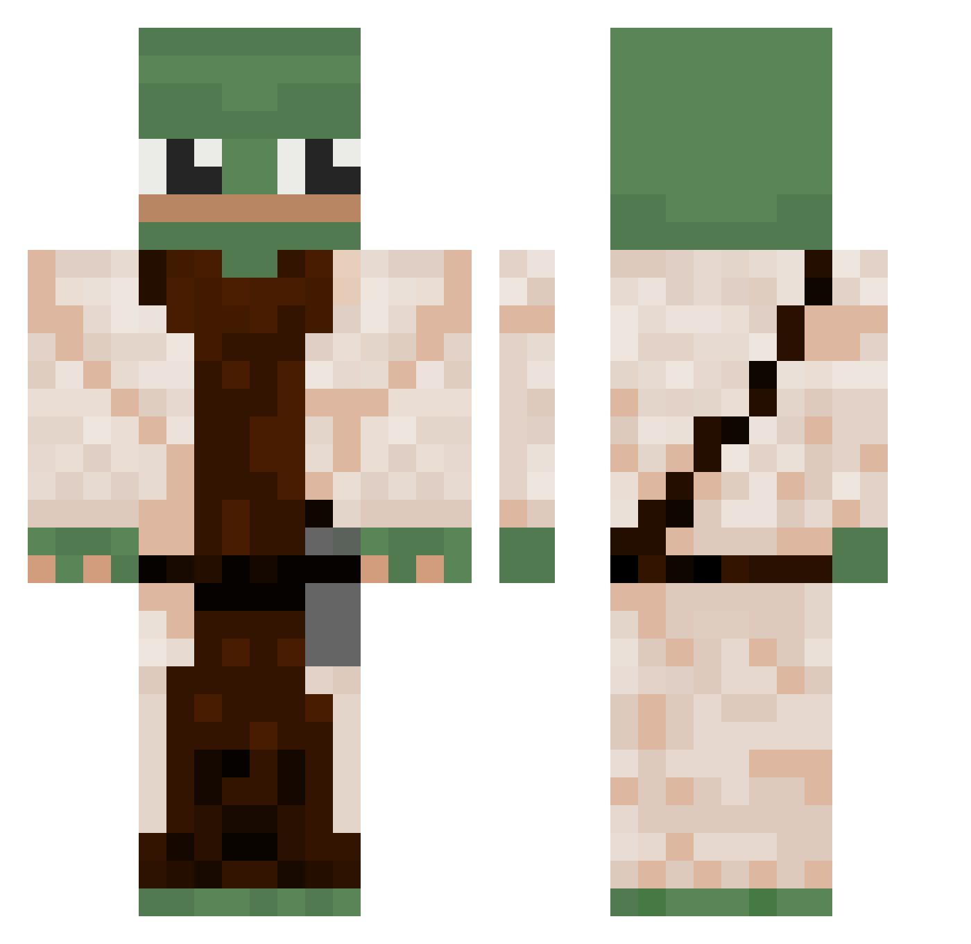 TsuyoKun_ Minecraft skin, front and back view
