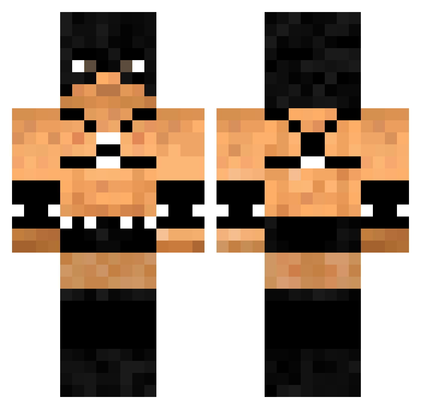 sontob Minecraft skin, front and back view