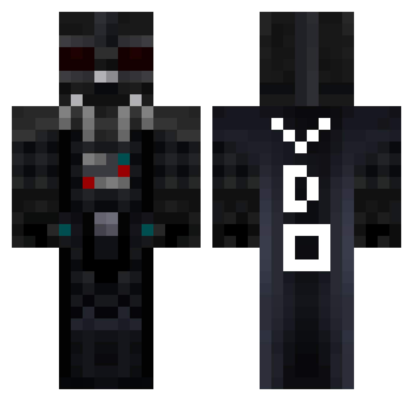 ThatVinci Minecraft skin, front and back view