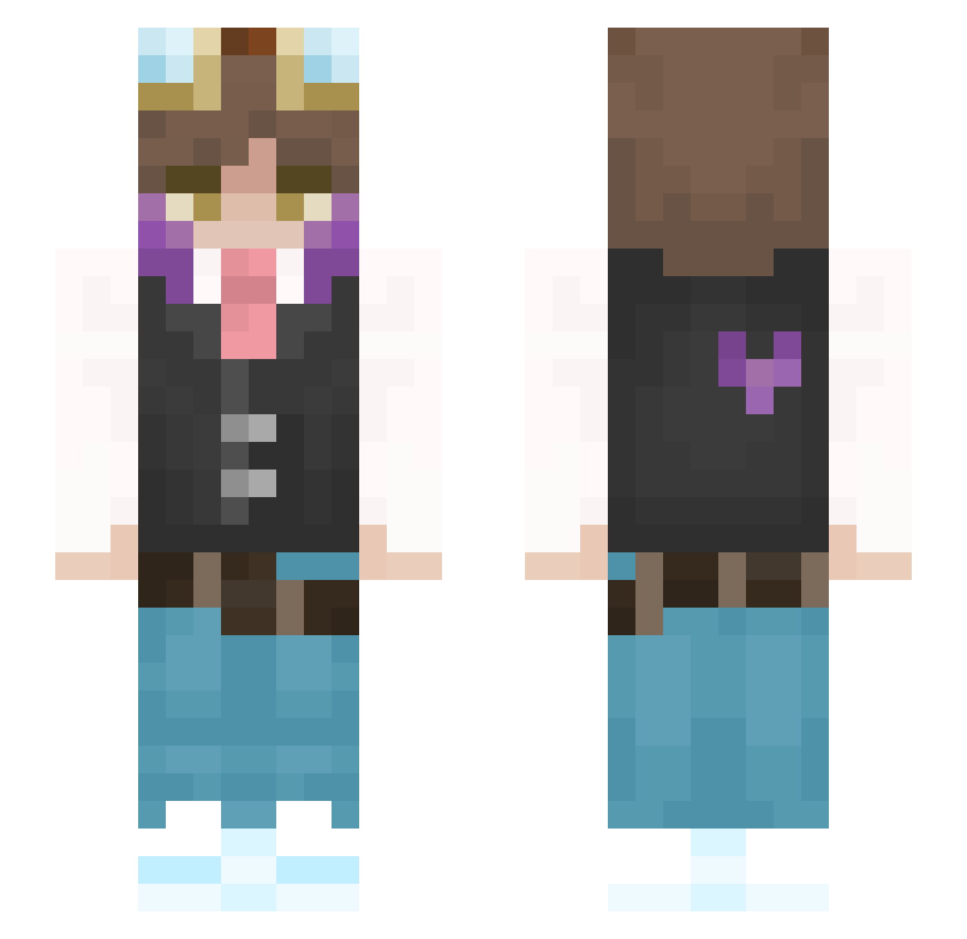VoidWinture Minecraft skin, front and back view
