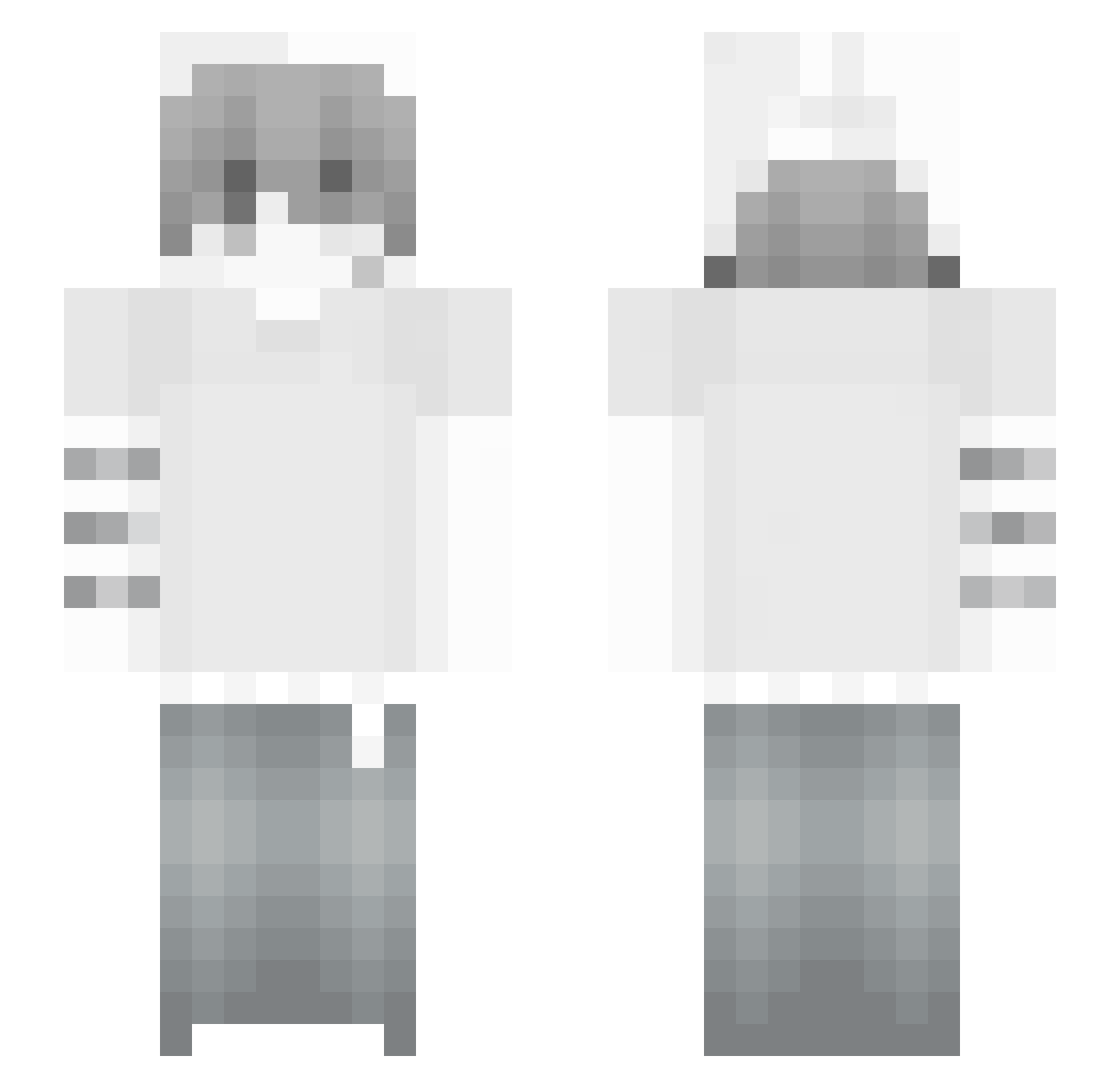 Nox09z Minecraft skin, front and back view