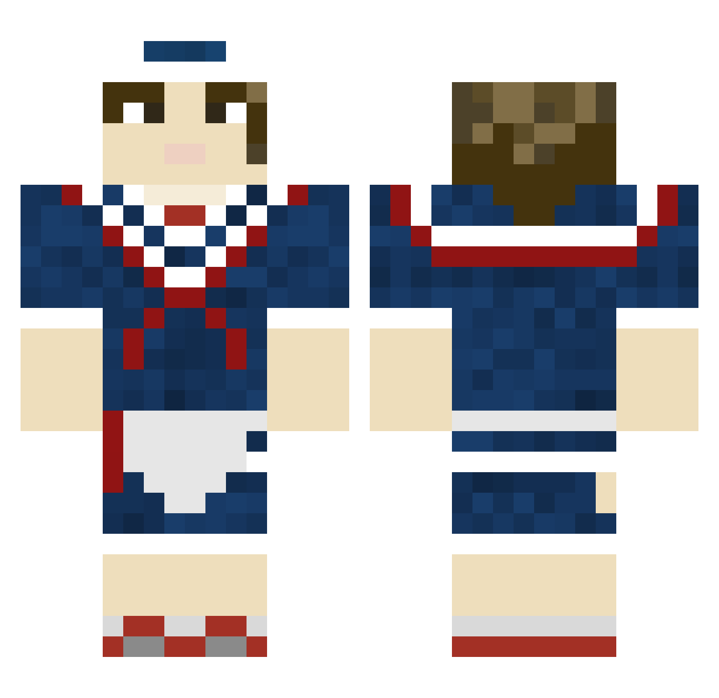 itzmrfishyy Minecraft skin, front and back view