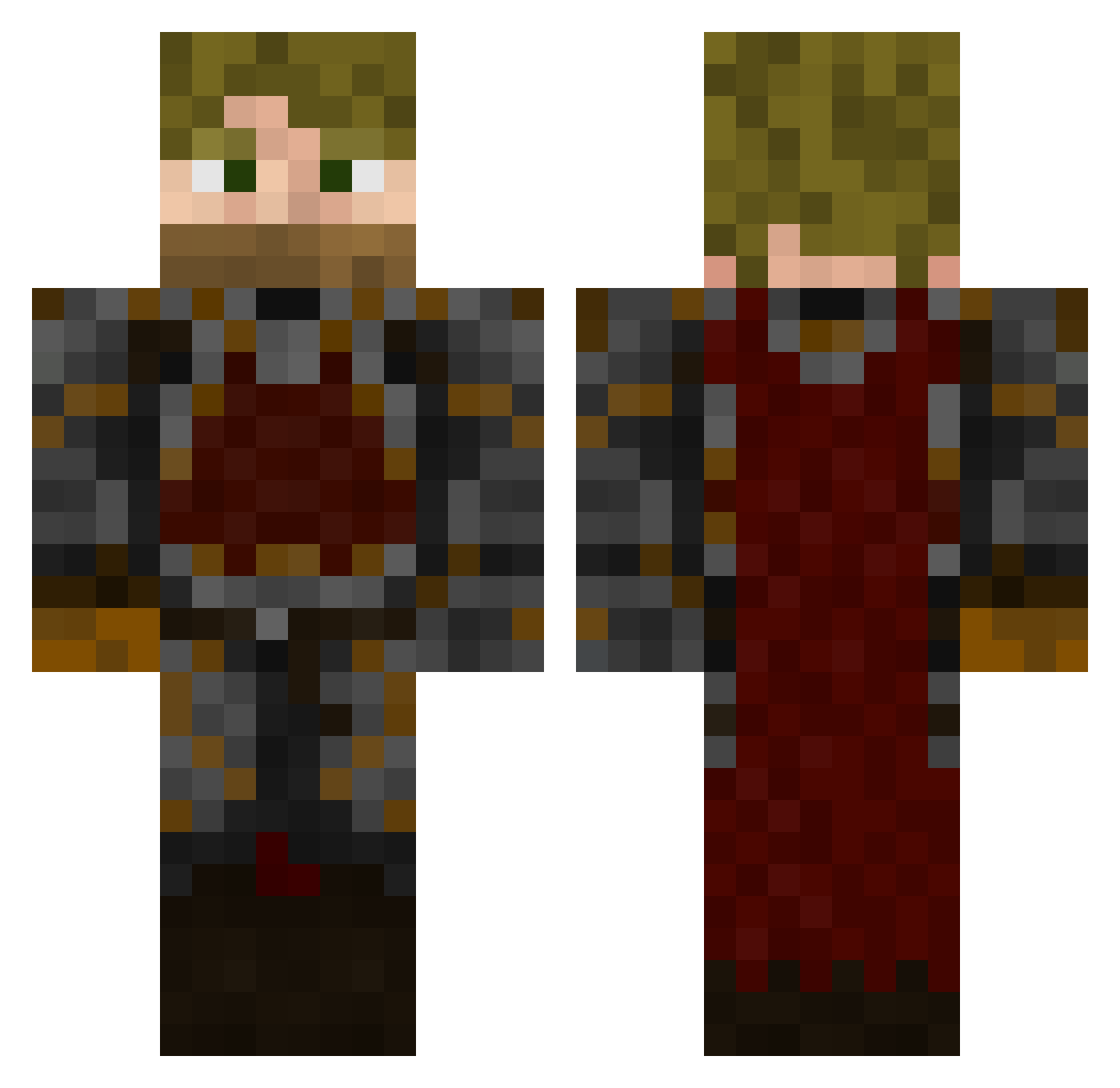 Erinn Minecraft skin, front and back view