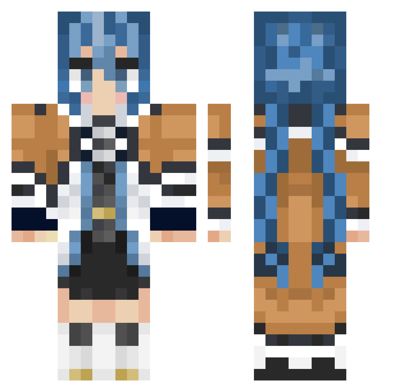 Umeonigiri712 Minecraft skin, front and back view