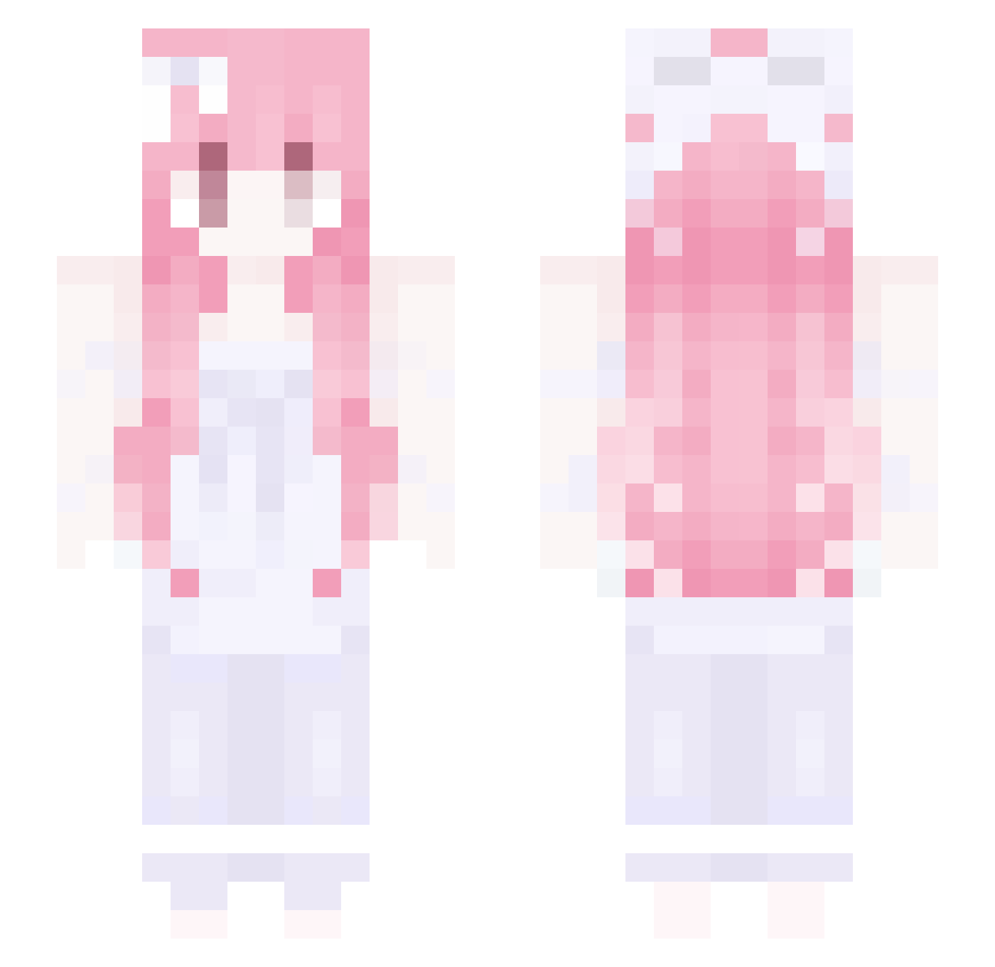 nenekkaubagoyang Minecraft skin, front and back view