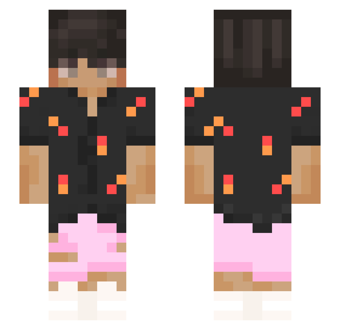 Just_Roon Minecraft skin, front and back view