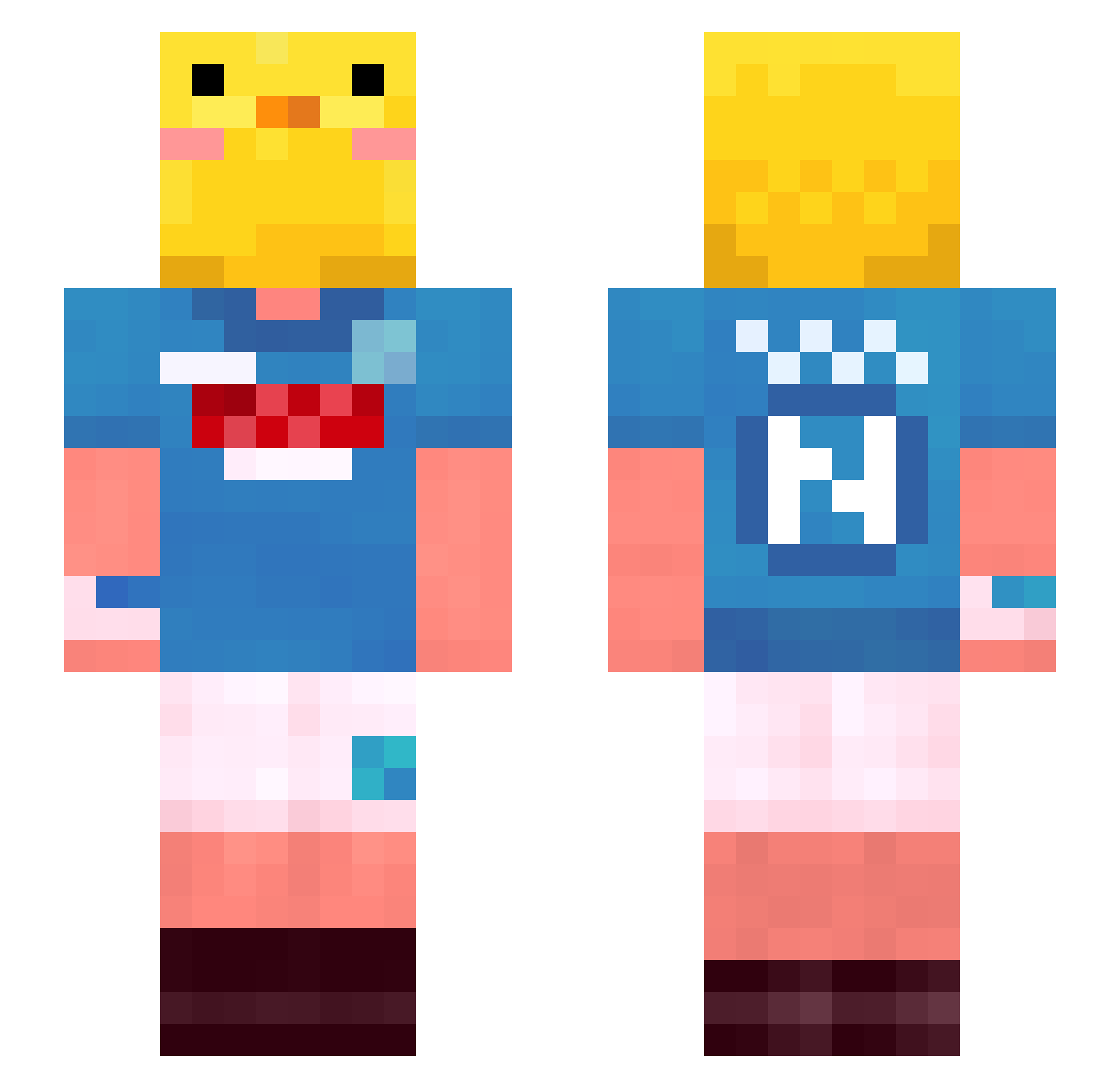 Bulli_ Minecraft skin, front and back view