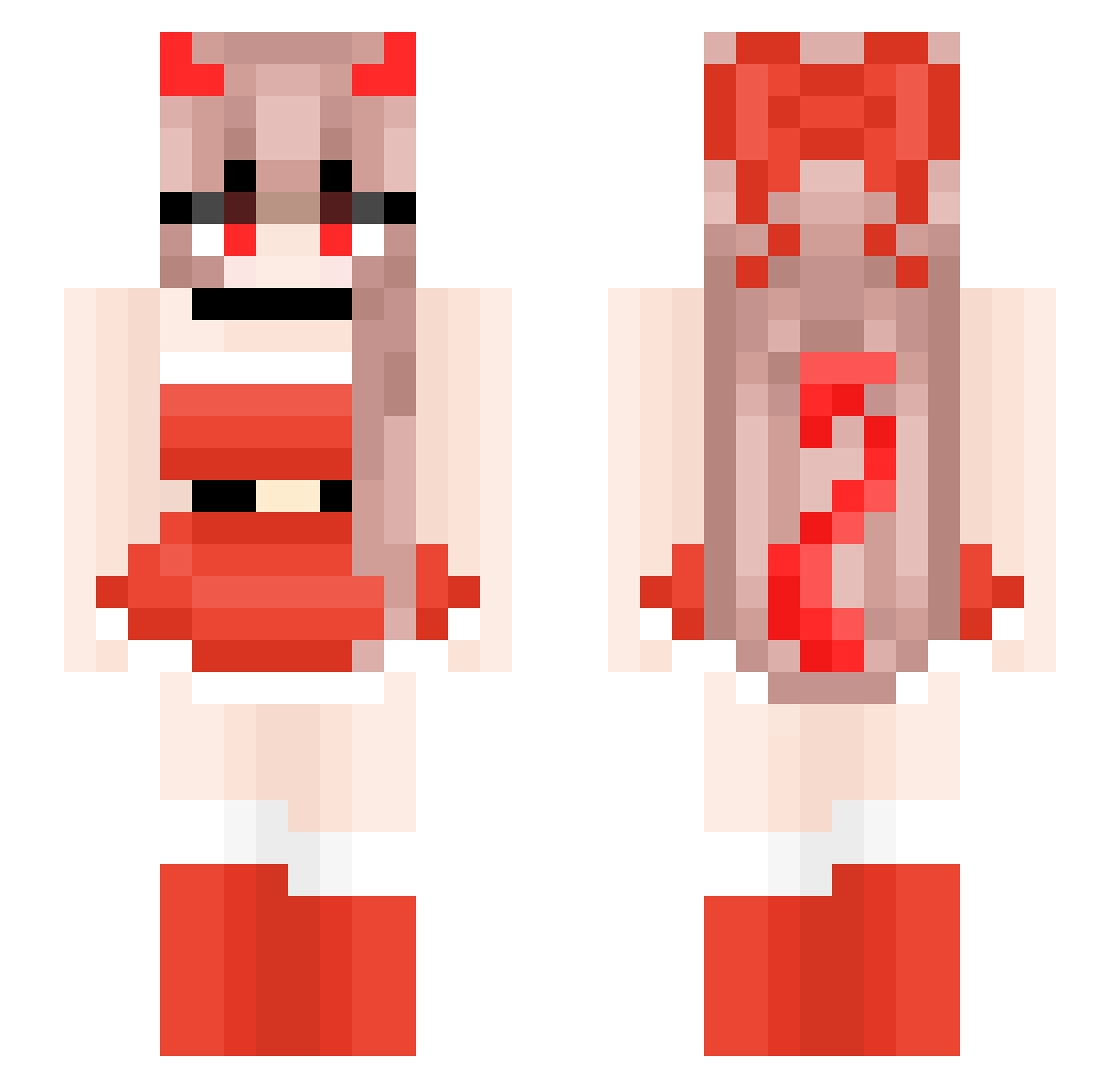 SirePip Minecraft skin, front and back view