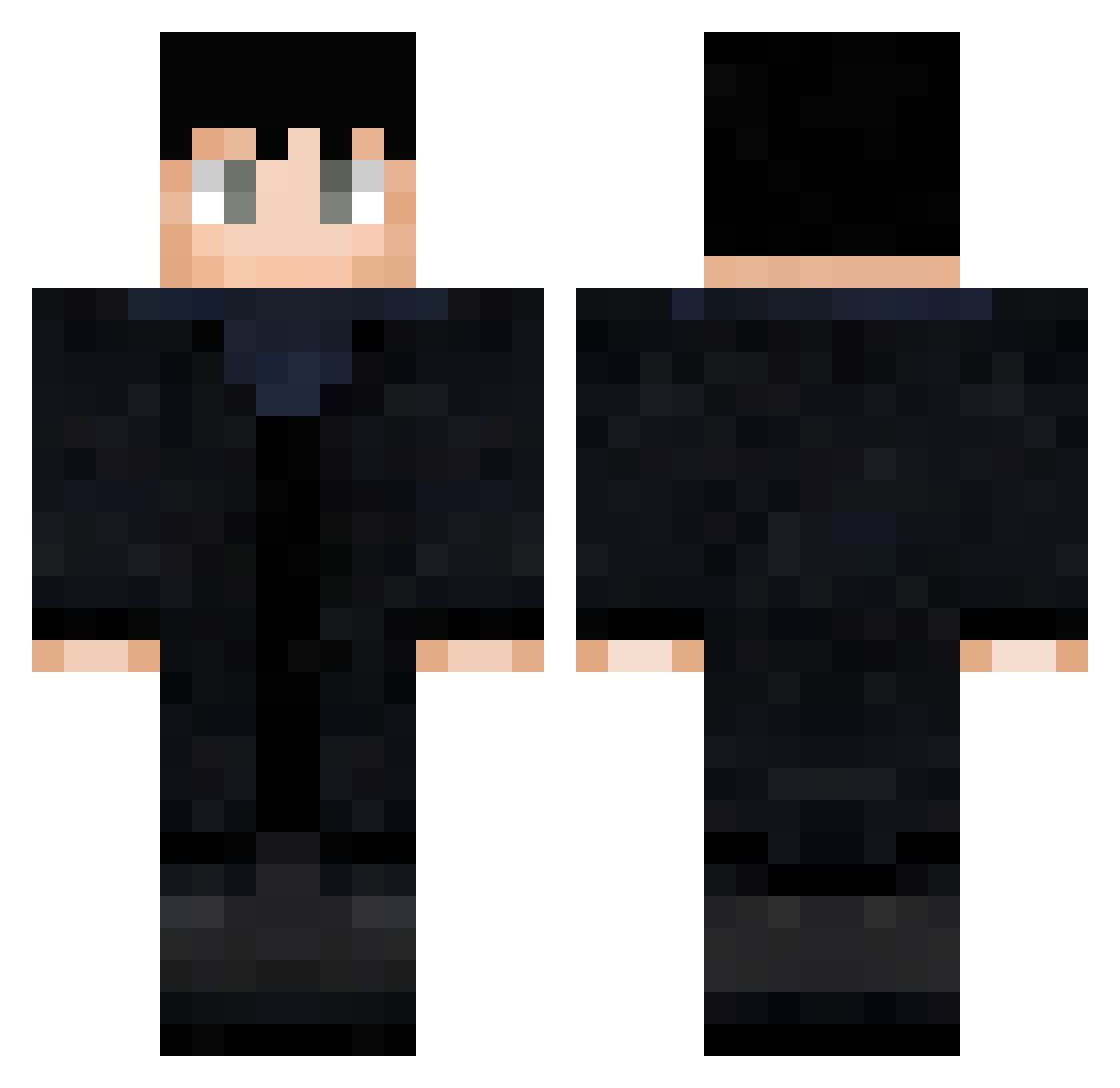 Princeps Minecraft skin, front and back view