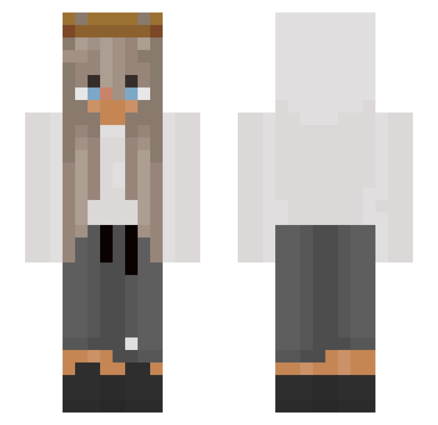 S_Shella Minecraft skin, front and back view