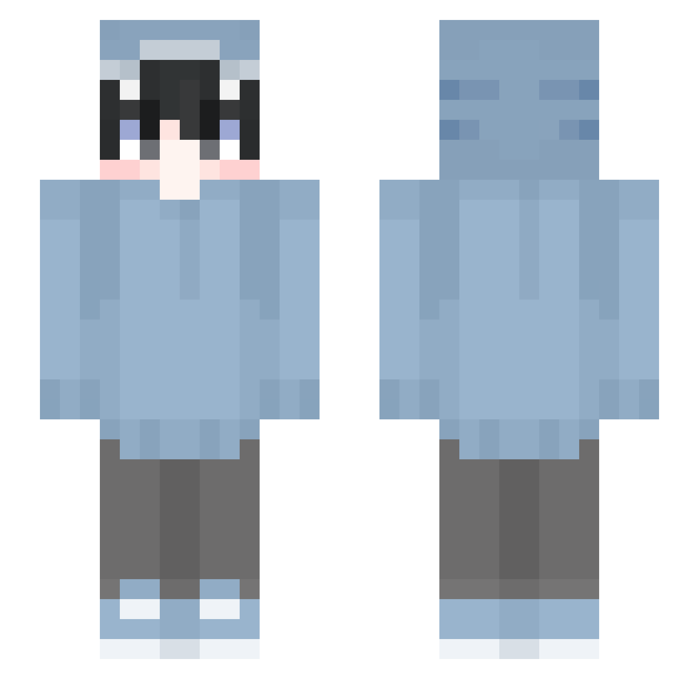 Riku09_11 Minecraft skin, front and back view
