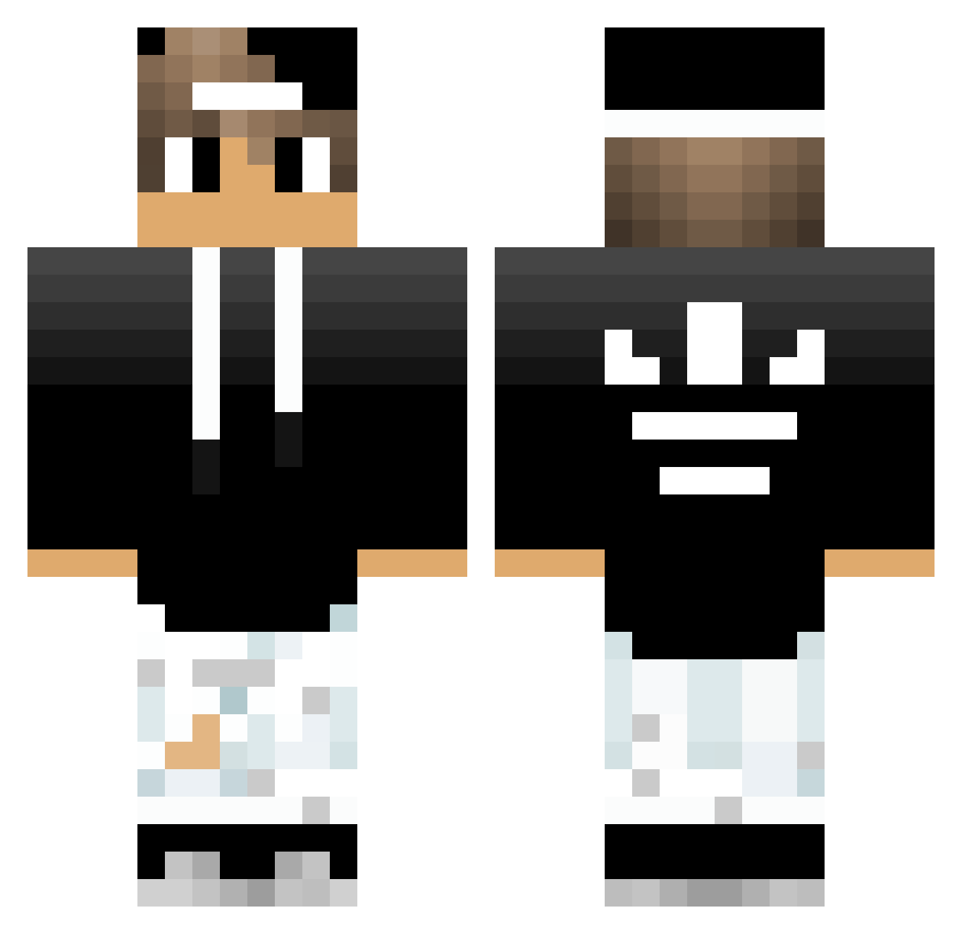 Spe3 Minecraft skin, front and back view