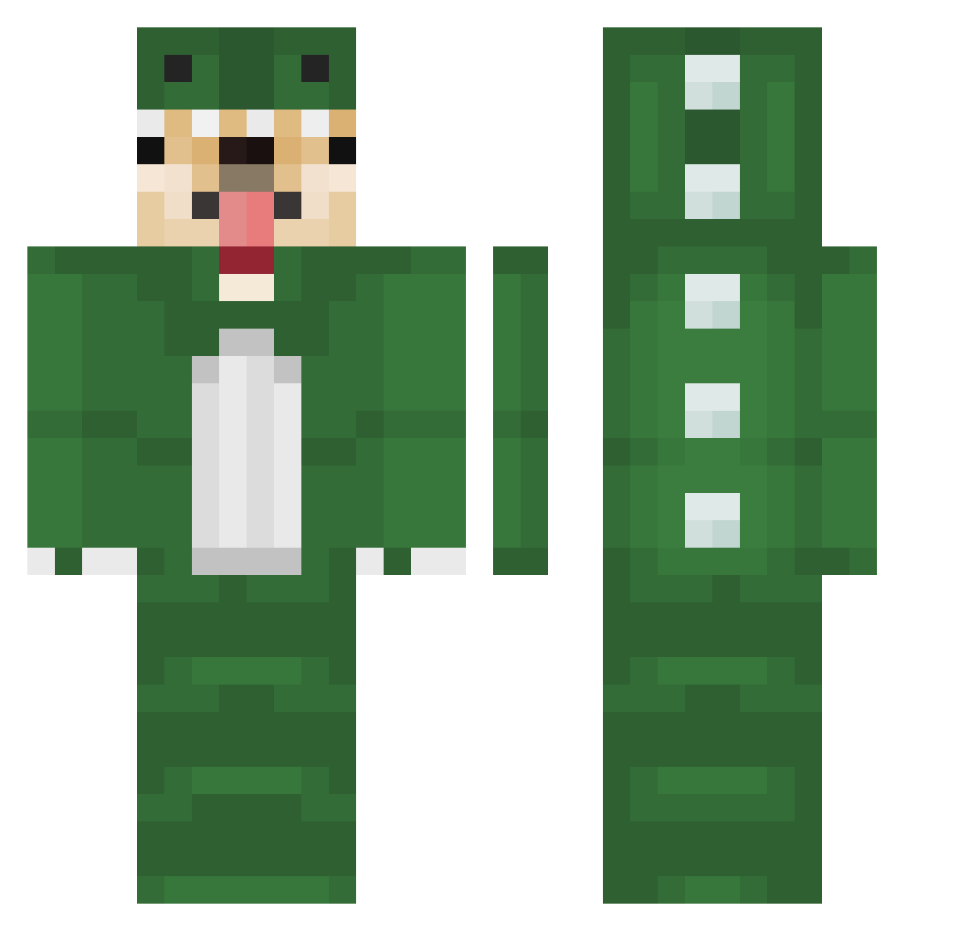 yukkekunn0218 Minecraft skin, front and back view
