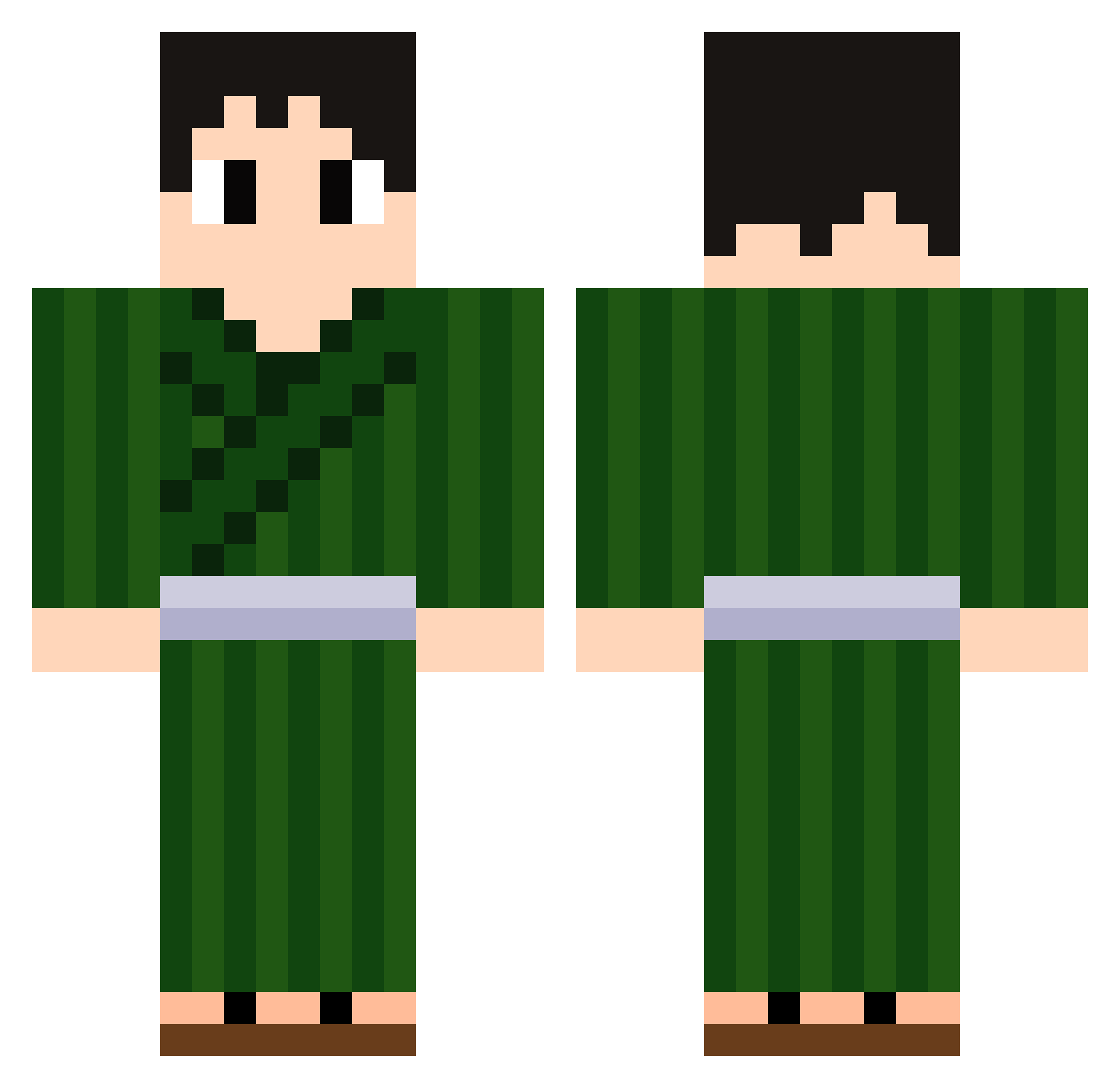 doline Minecraft skin, front and back view