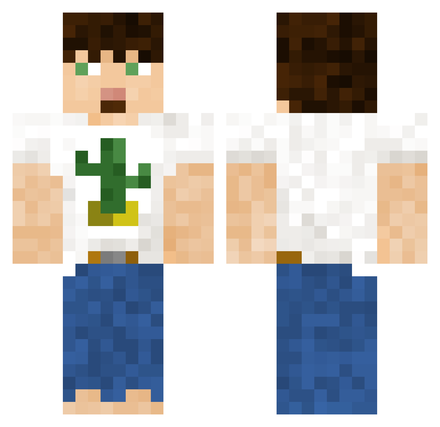 shakdo Minecraft skin, front and back view
