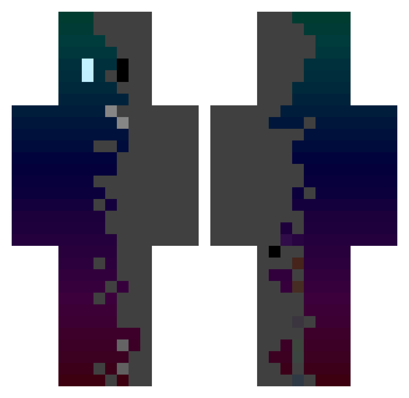 Strangerzozo_TV Minecraft skin, front and back view