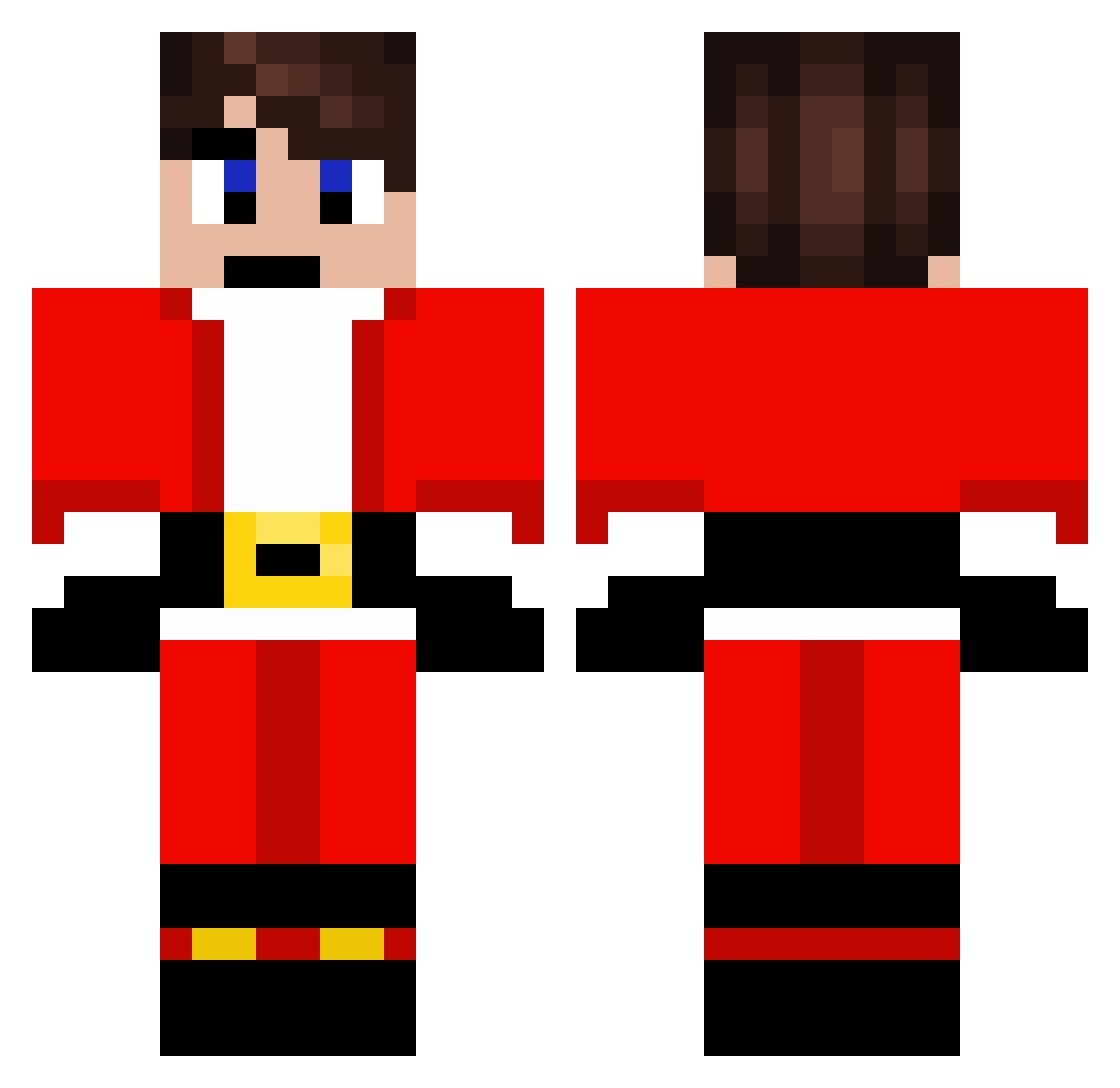 dasbrian Minecraft skin, front and back view