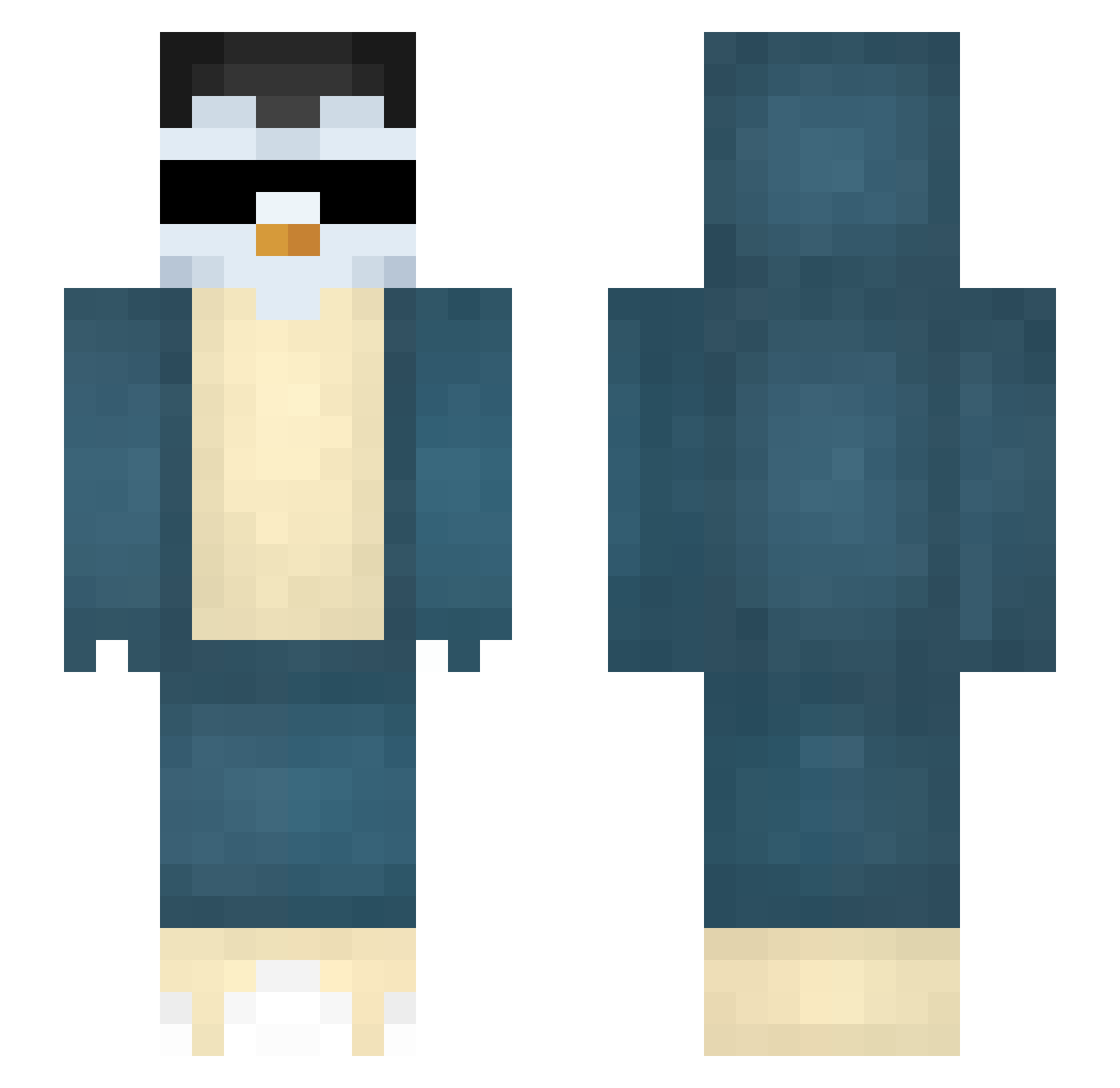 x1Roberto Minecraft skin, front and back view