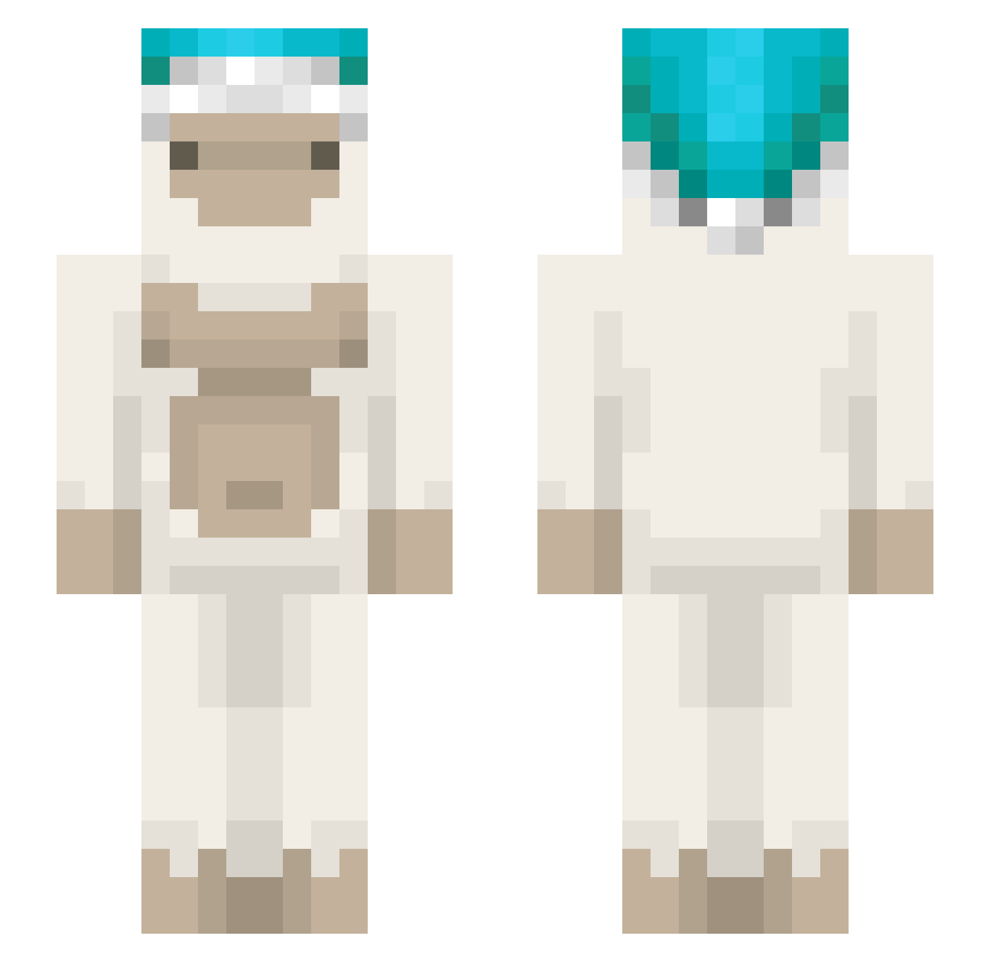 c2lv0 Minecraft skin, front and back view