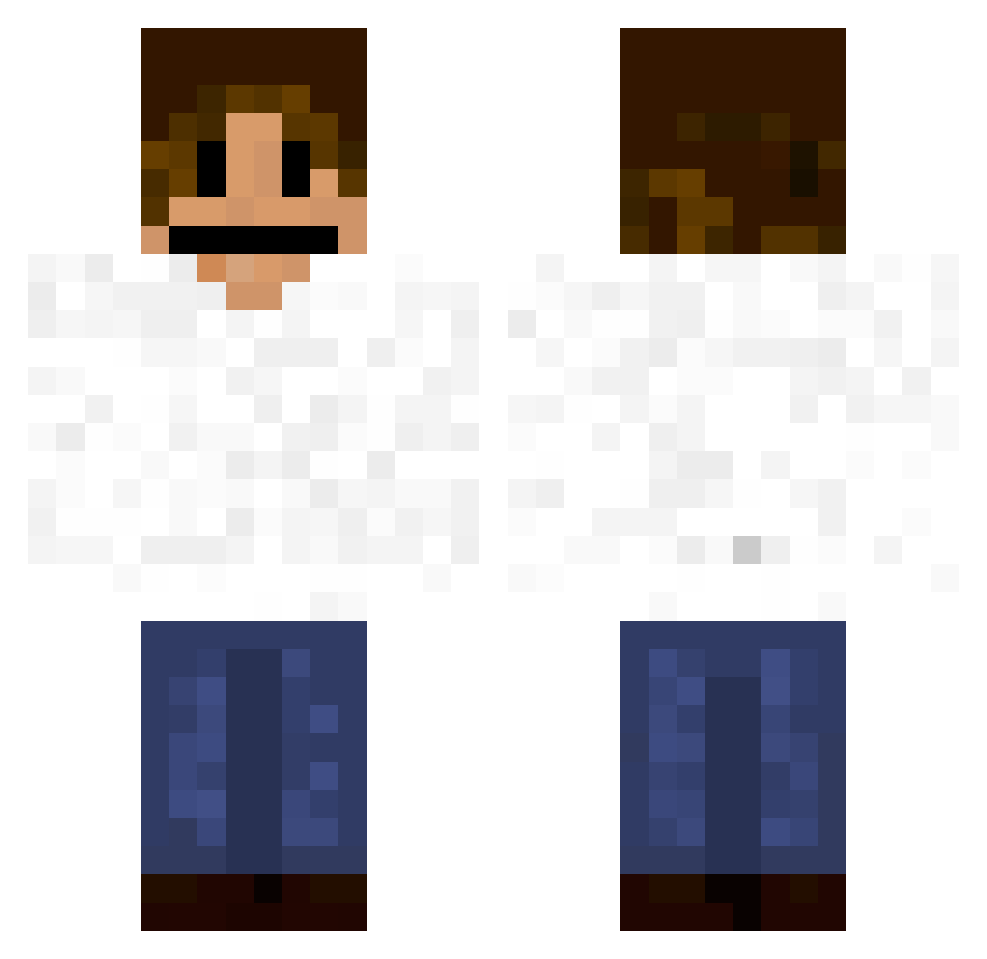 Test_Dummy2605 Minecraft skin, front and back view