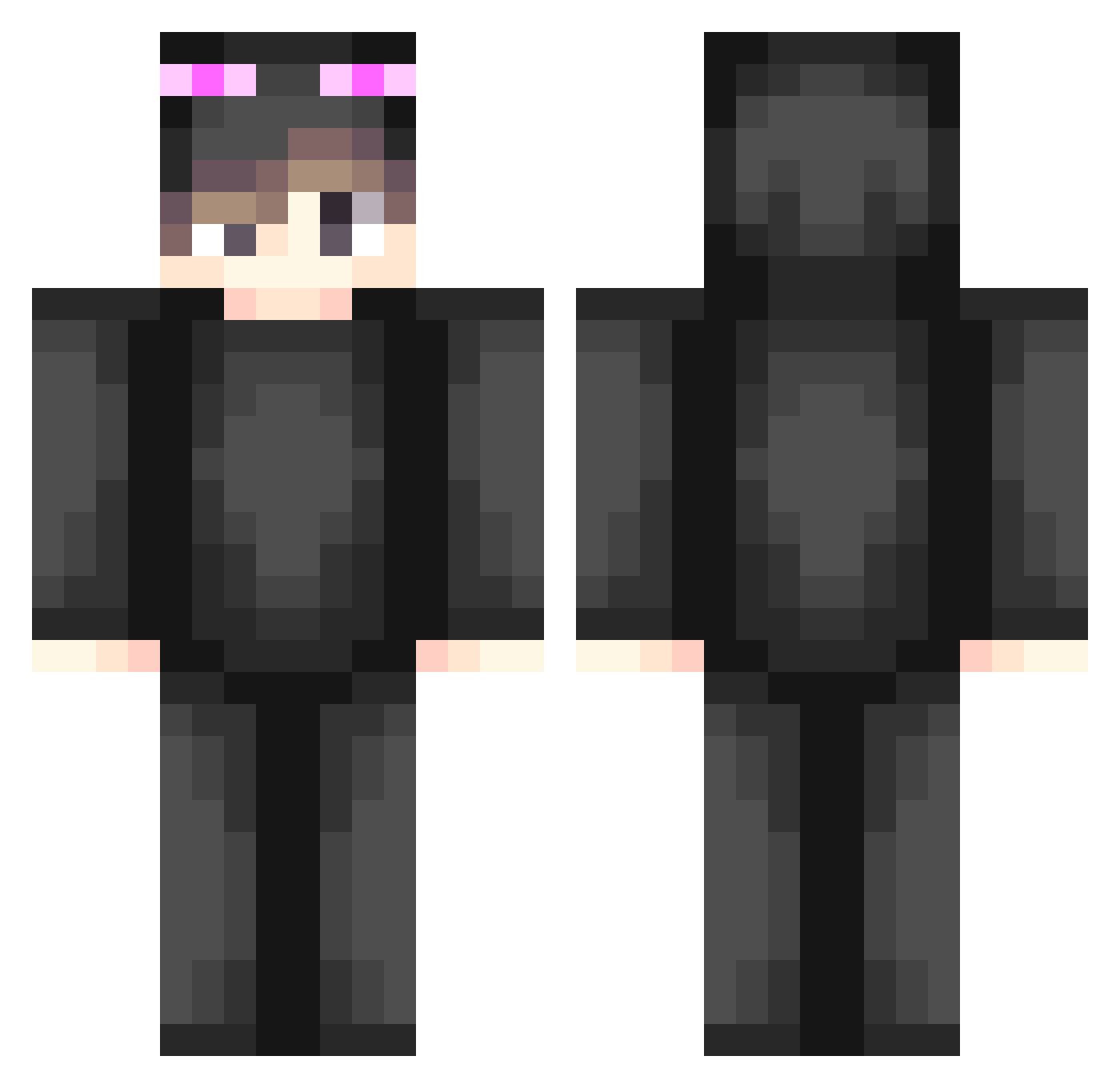 Erinna Minecraft skin, front and back view