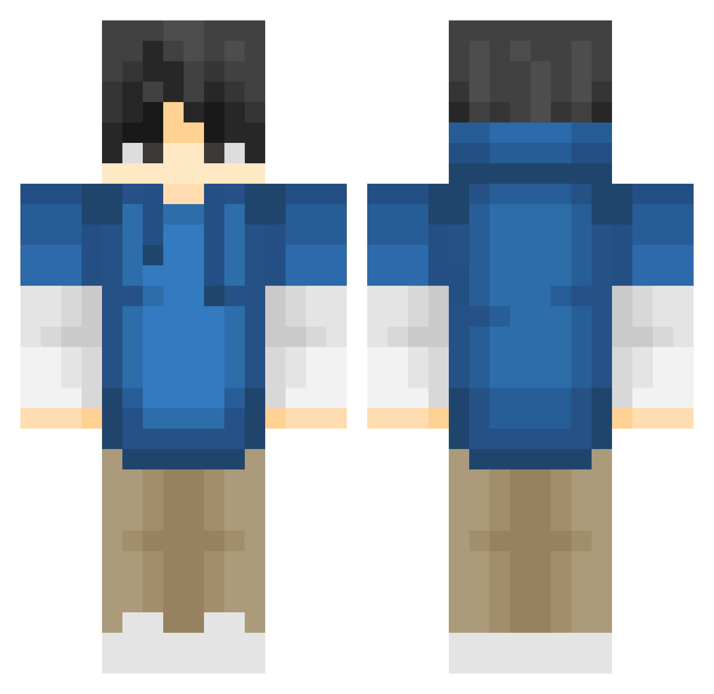 lclyn Minecraft skin, front and back view