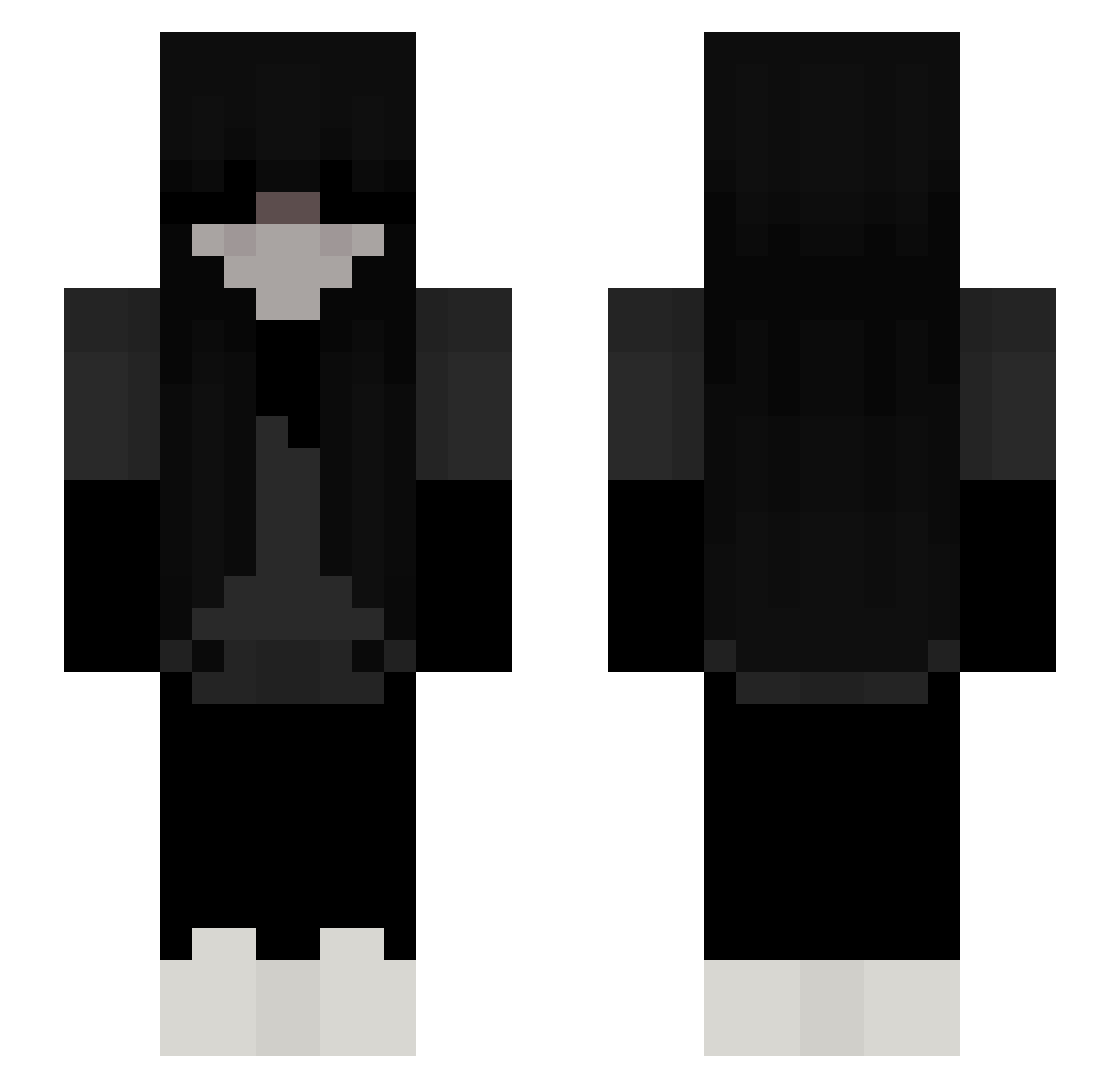 Rounders Minecraft skin, front and back view