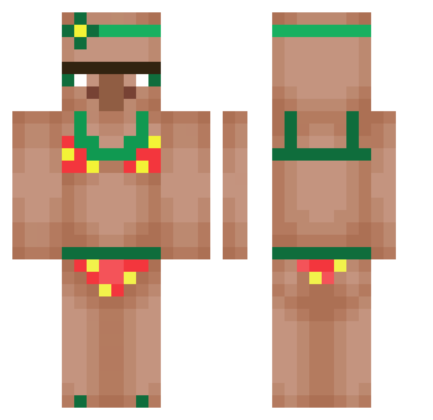 woojinm Minecraft skin, front and back view