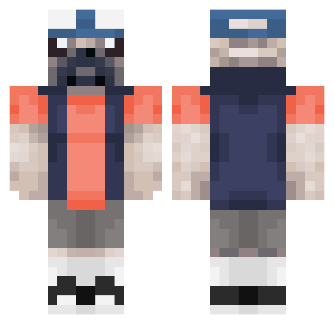 Look_That_Pug Minecraft skin, front and back view