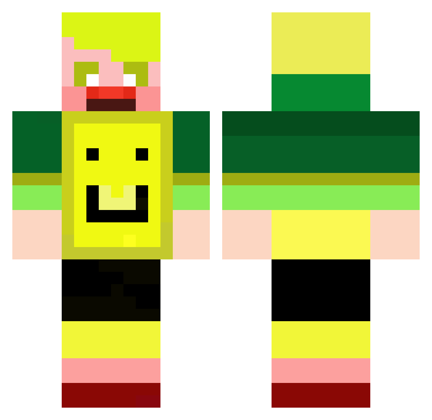 semoge Minecraft skin, front and back view