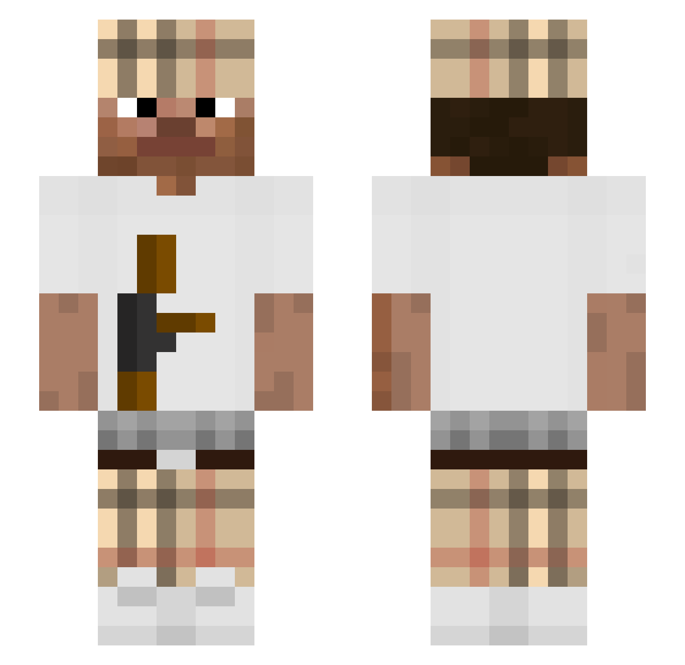 Zontyyy Minecraft skin, front and back view