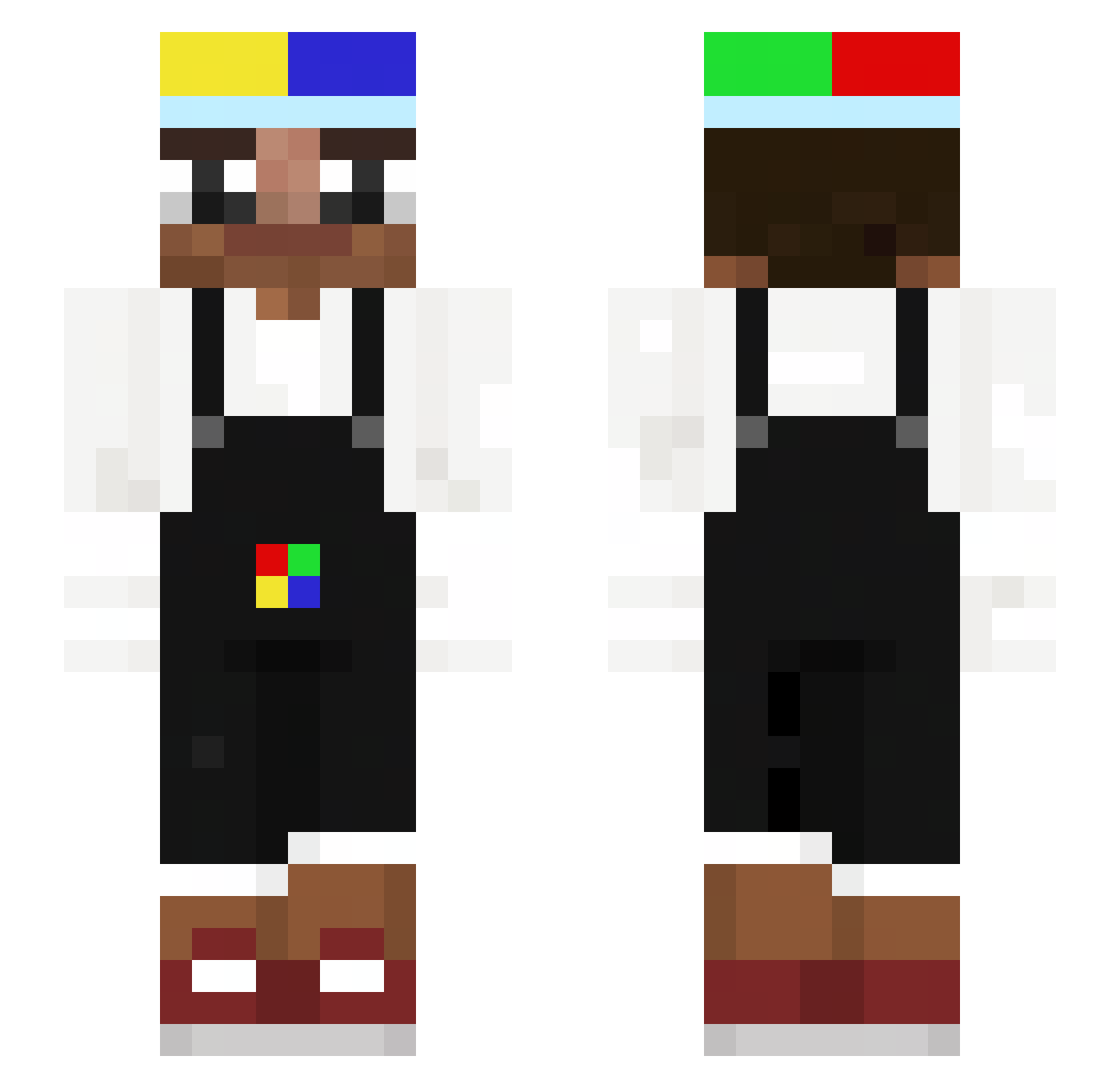 kyori96 Minecraft skin, front and back view
