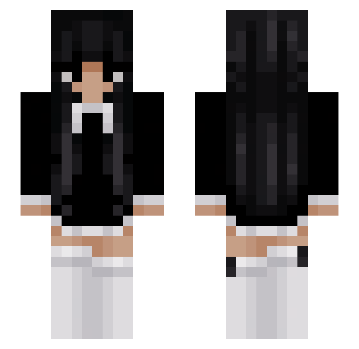 Capstan Minecraft skin, front and back view