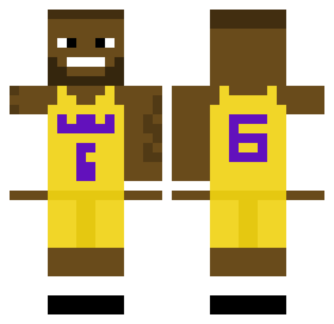 Supreme Minecraft skin, front and back view