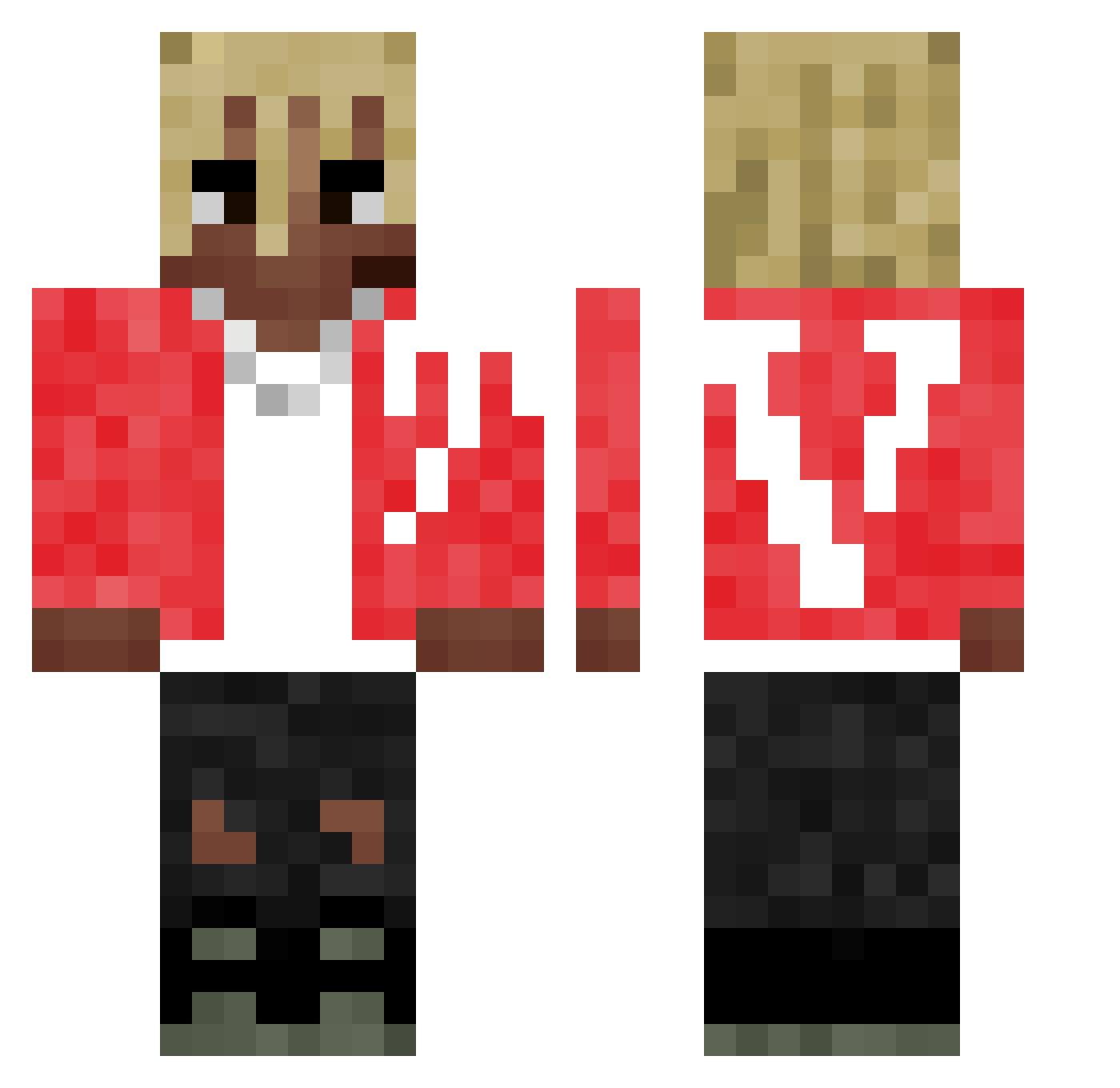 notcartihaha Minecraft skin, front and back view
