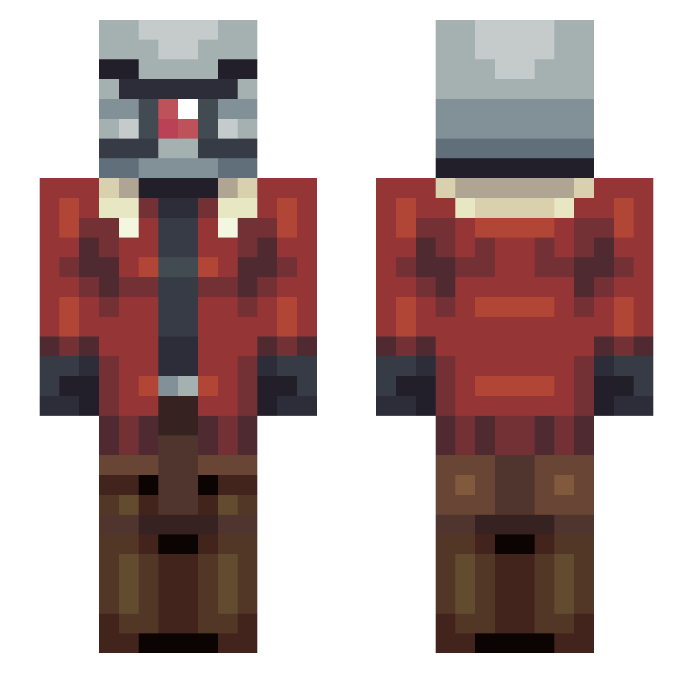 Astrr_0 Minecraft skin, front and back view