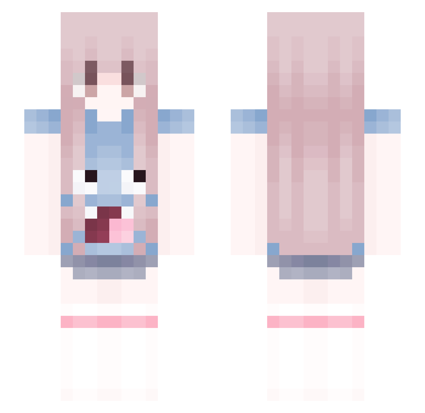 unyoke Minecraft skin, front and back view