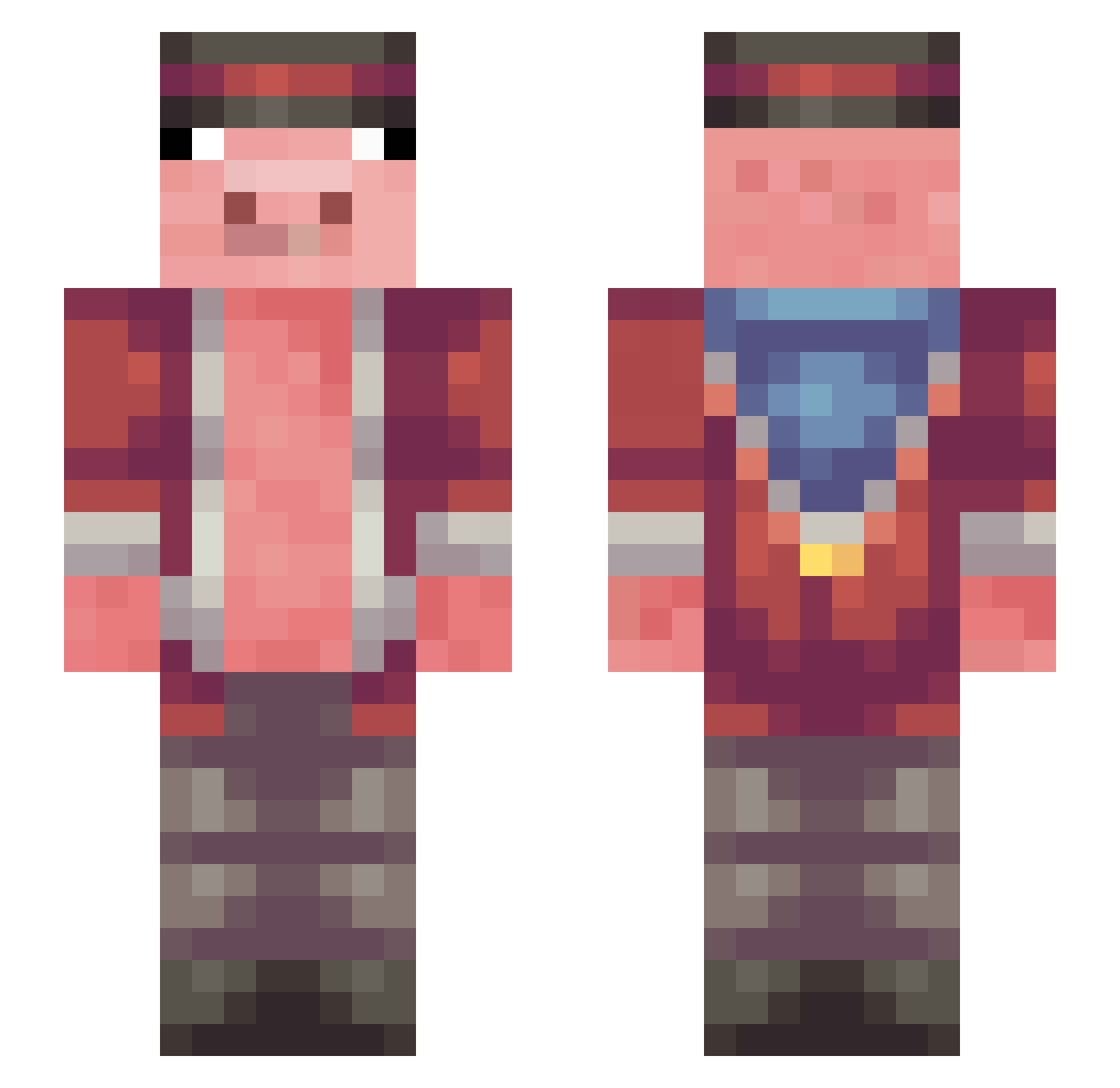 TheDemon_YT_x Minecraft skin, front and back view