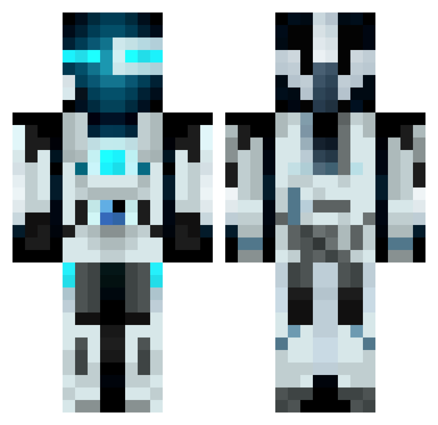 Shogun_Joni Minecraft skin, front and back view