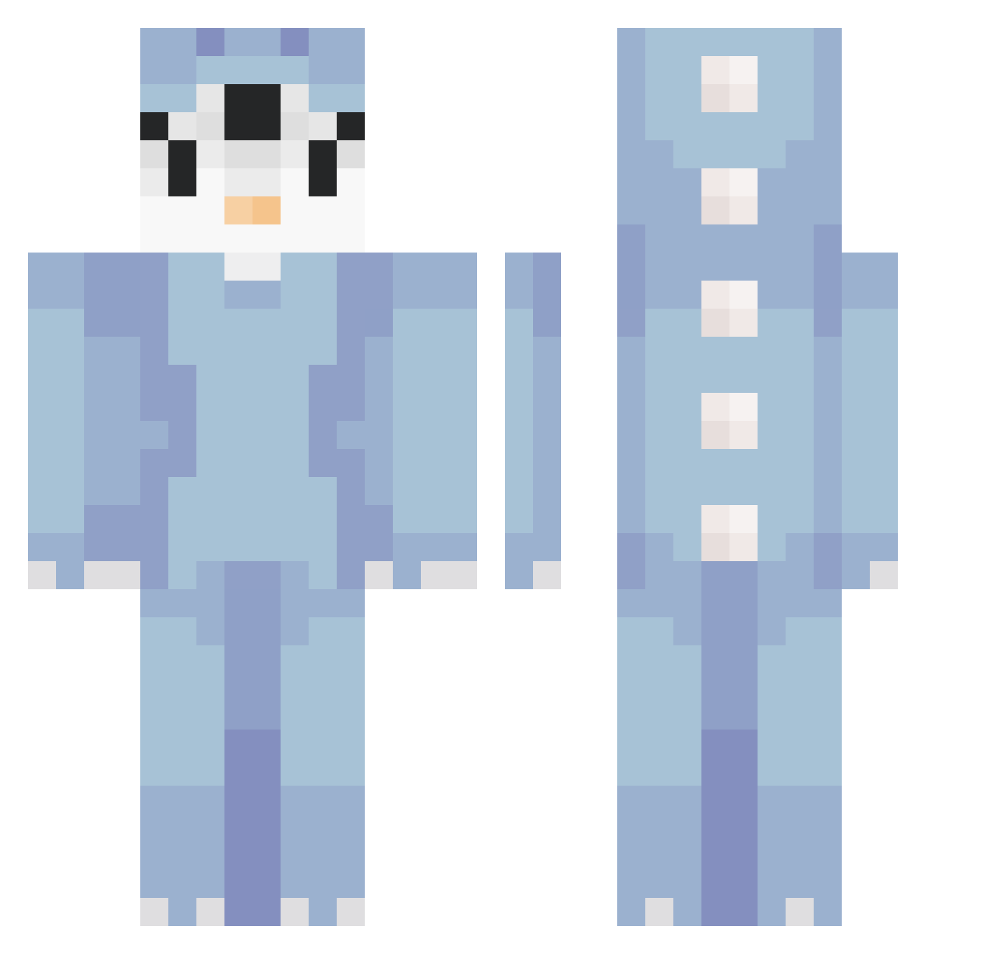 _klefki_ Minecraft skin, front and back view