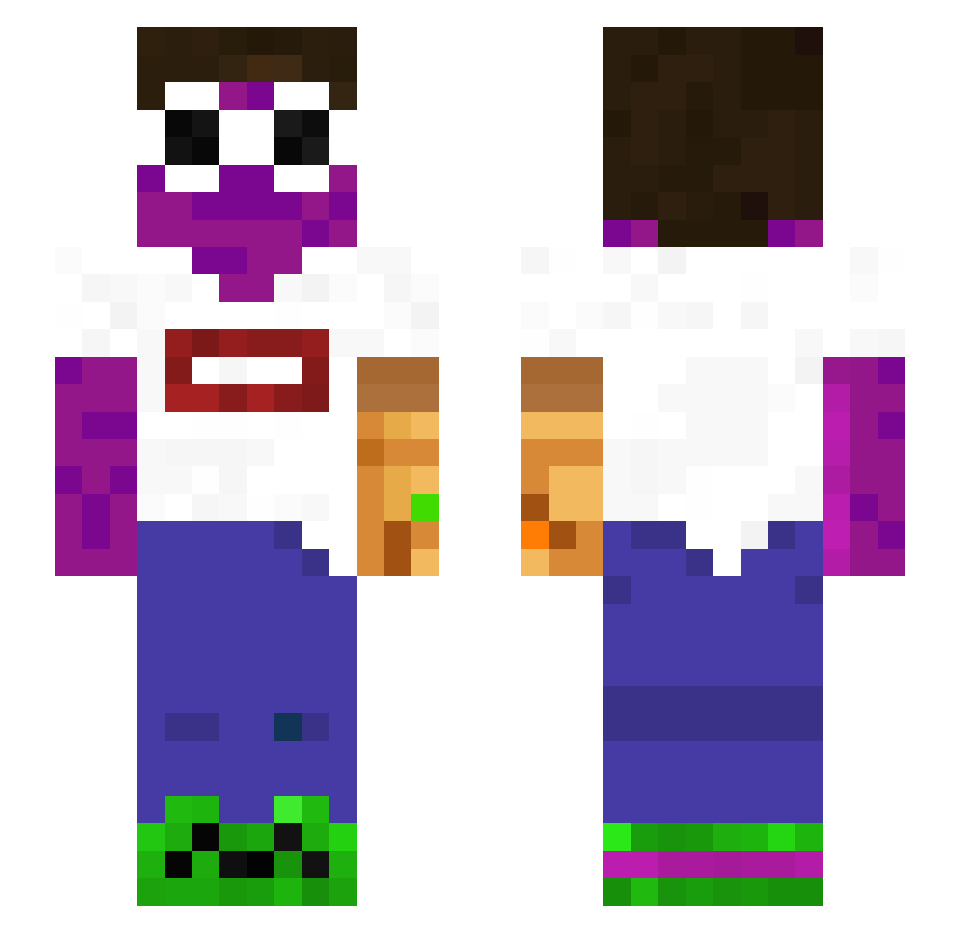 _MsDoss_ Minecraft skin, front and back view