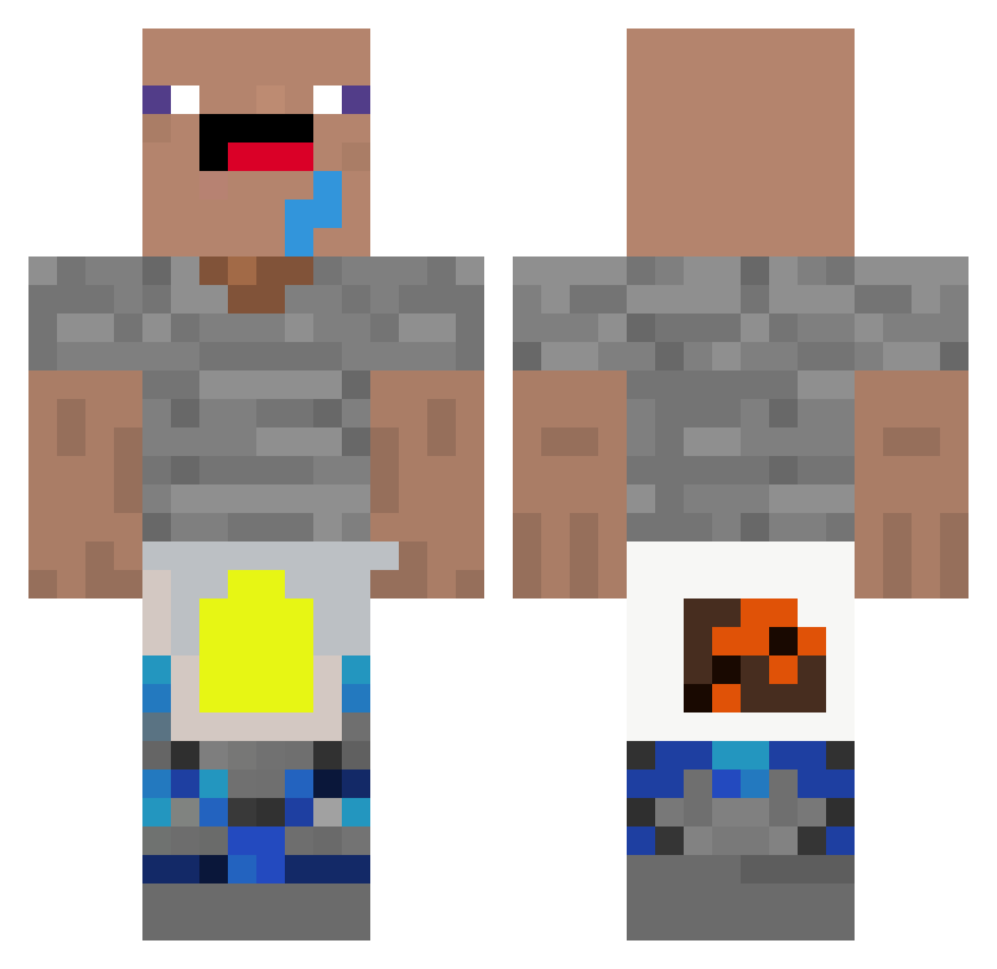 Dawe006 Minecraft skin, front and back view