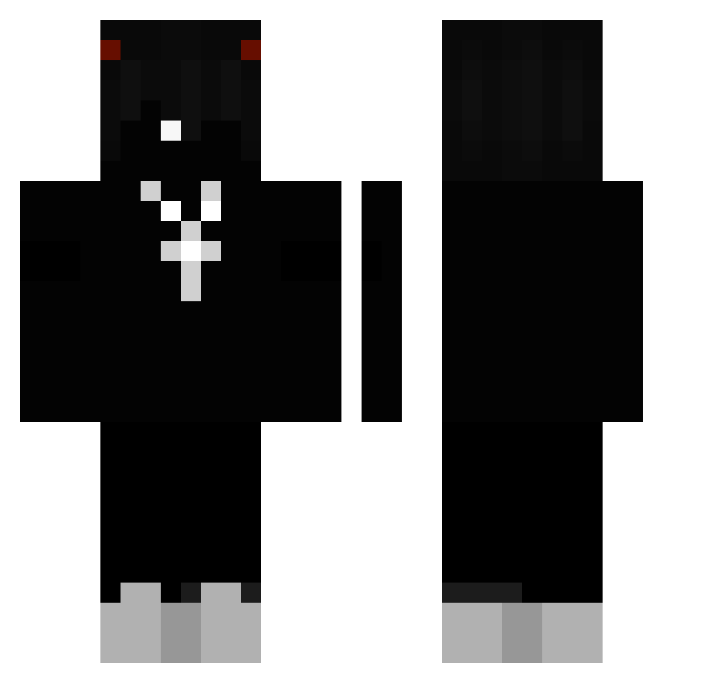 pl4netjack Minecraft skin, front and back view