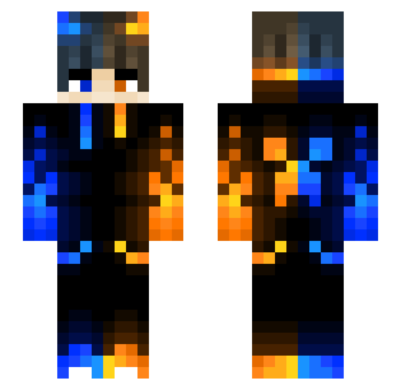 CaTLaG01 Minecraft skin, front and back view