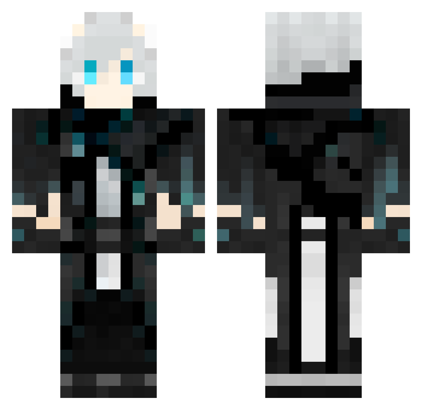 bi_yue_hu Minecraft skin, front and back view