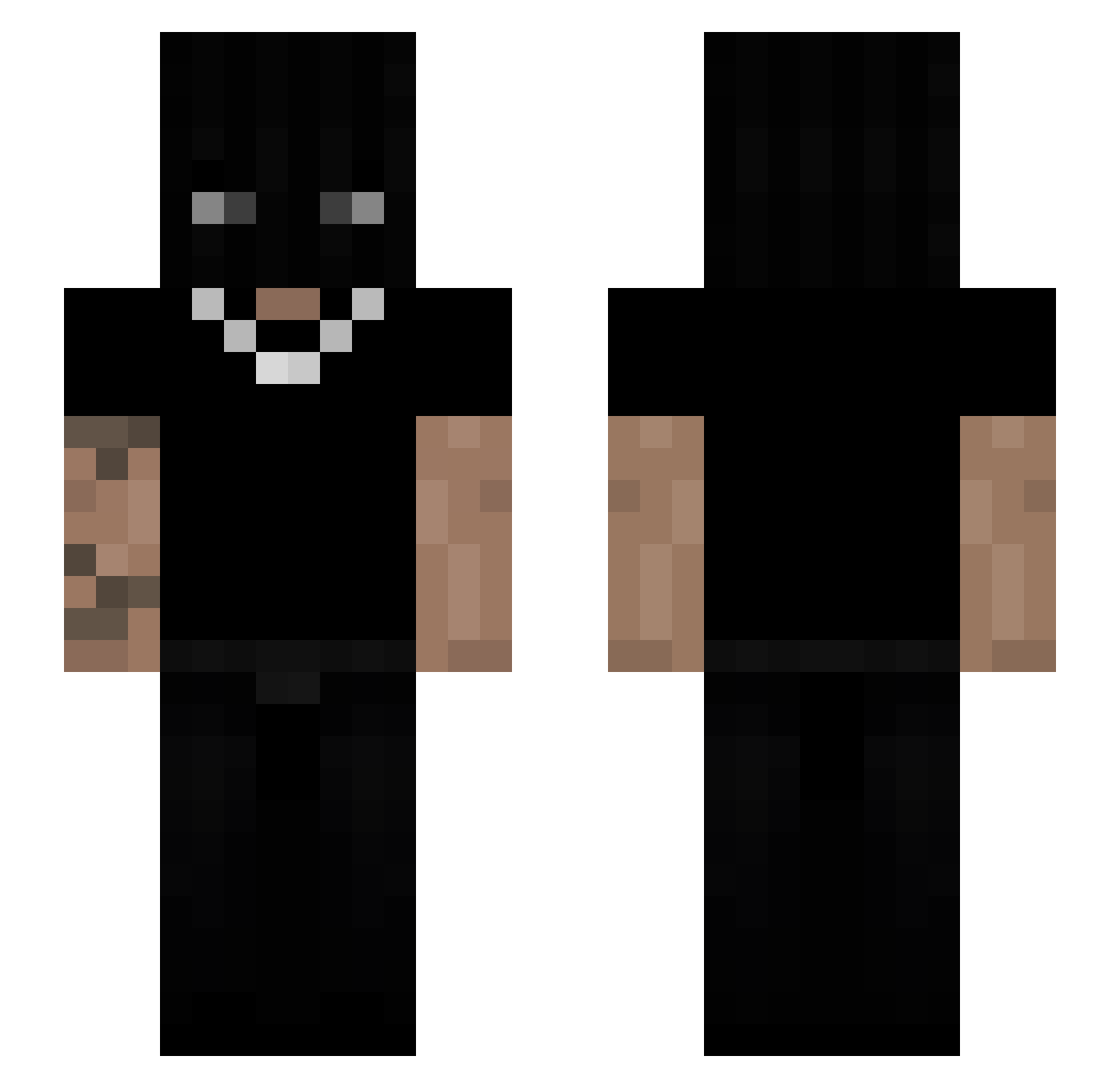 xChifu_ Minecraft skin, front and back view