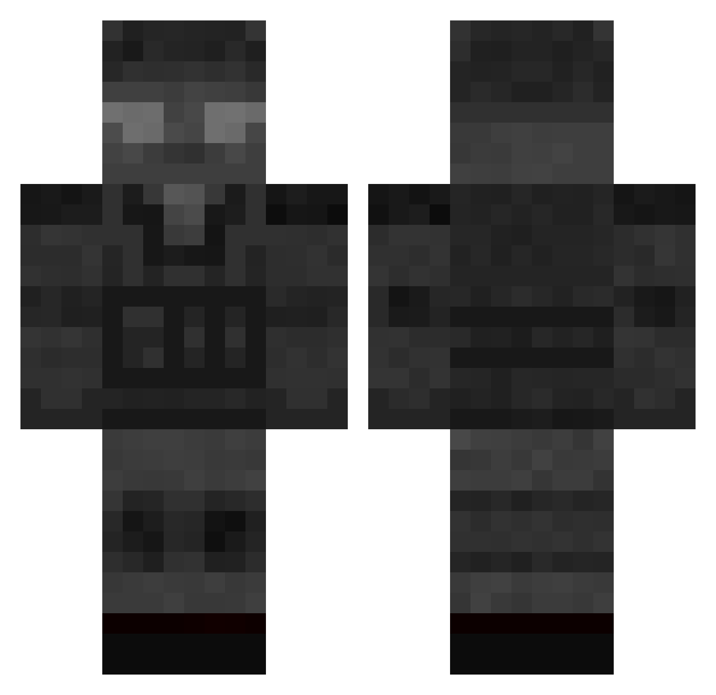 ASTROBOT647 Minecraft skin, front and back view