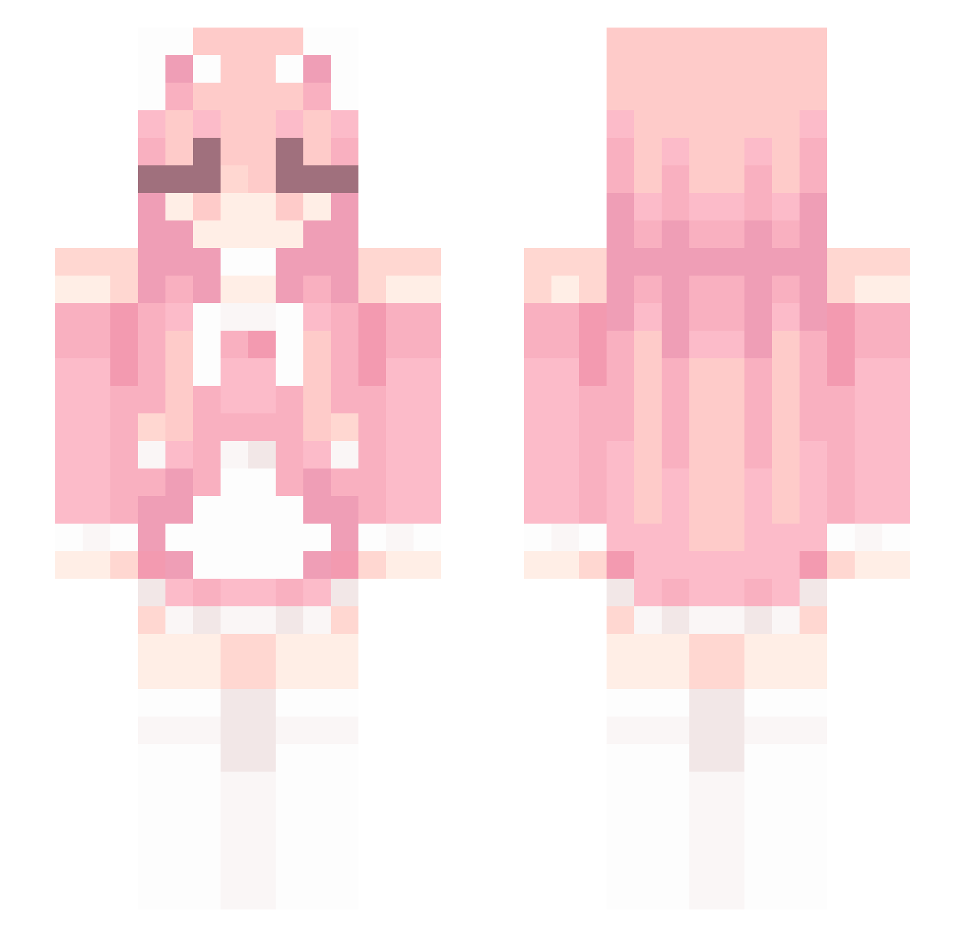 SkeletalDust35 Minecraft skin, front and back view