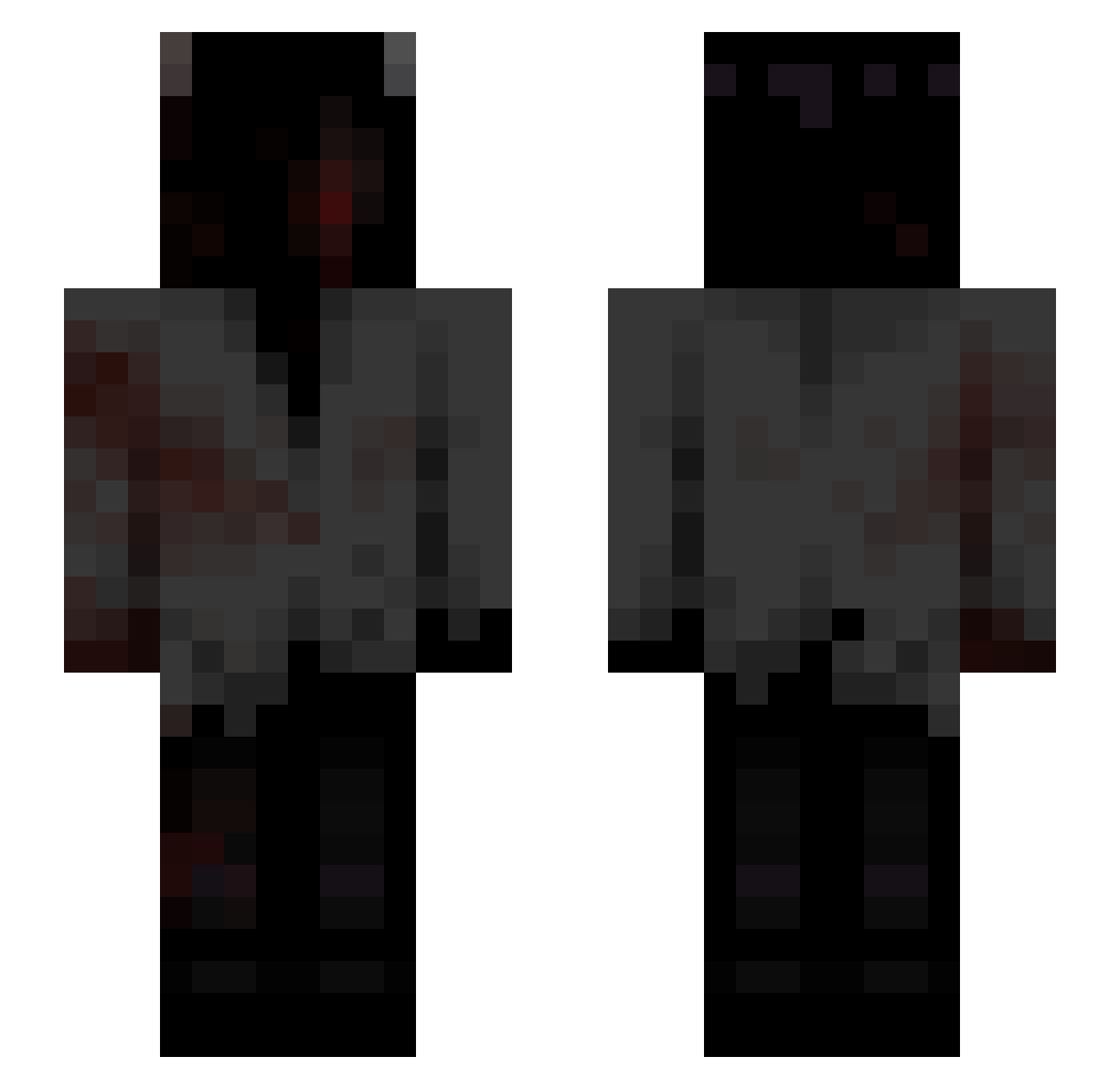 deathmorttan Minecraft skin, front and back view