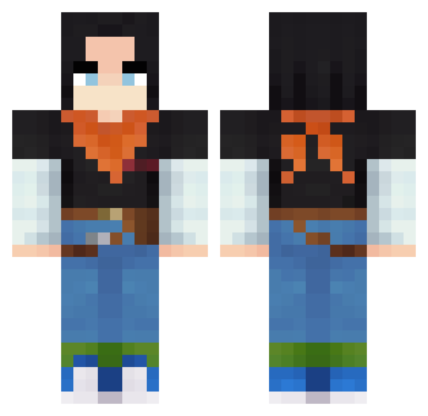 ConCash Minecraft skin, front and back view